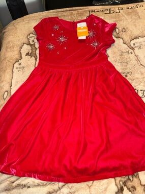 🖤NWT GYMBOREE 2017 HOLIDAY DRESS UP RED VELOUR DRESS SIZE 10🖤
